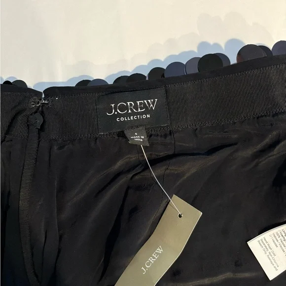 Sold J Crew Collection circle-sequin mini skirt Womens Size 4 black  msrp-$248 - Picture 9 of 9